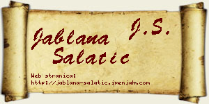 Jablana Salatić vizit kartica